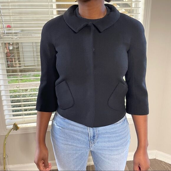 MOSCHINO Vintage Swing Crop Floral interior Jacket - Picture 4 of 13